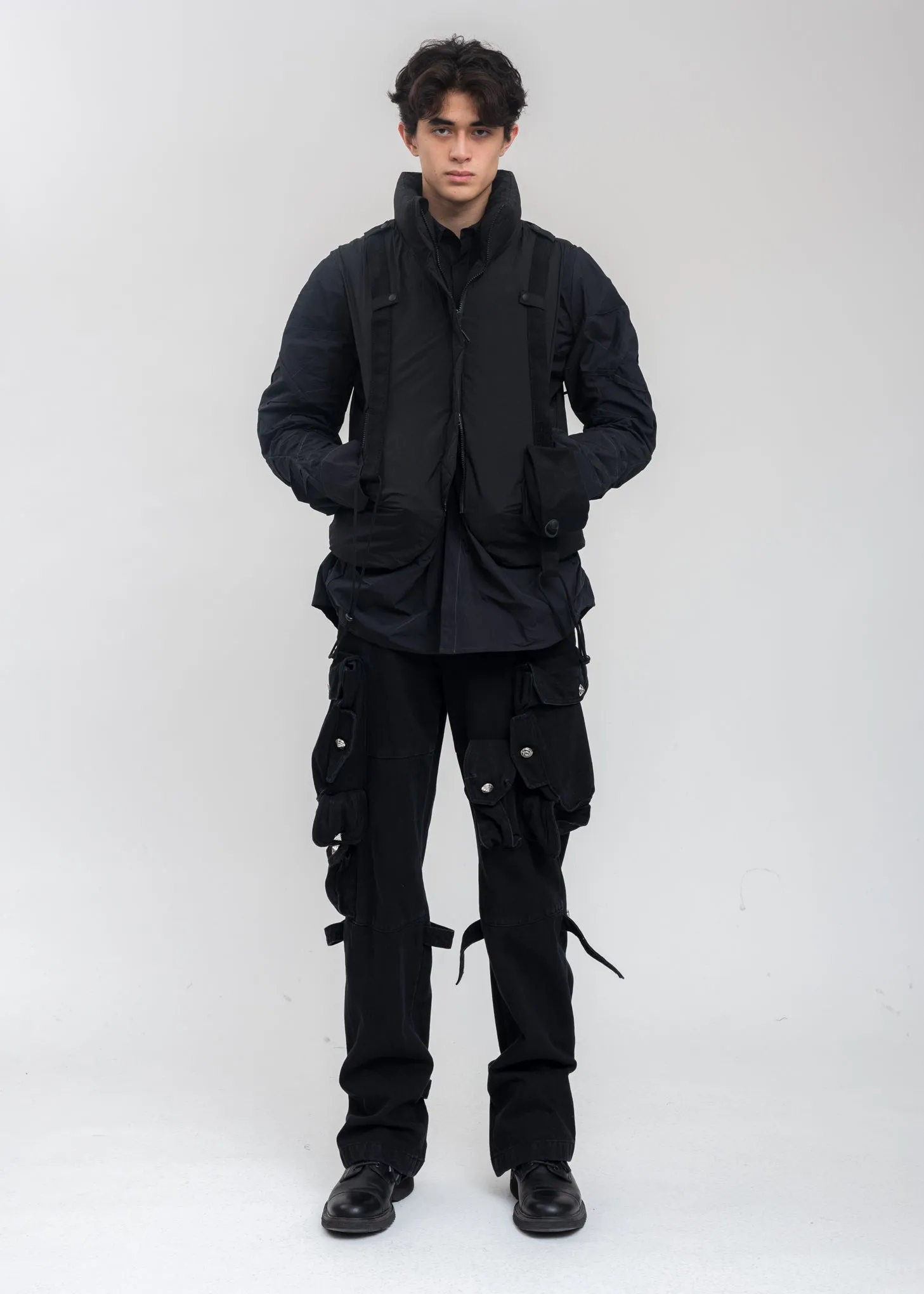 Black Reversible Padded Vest