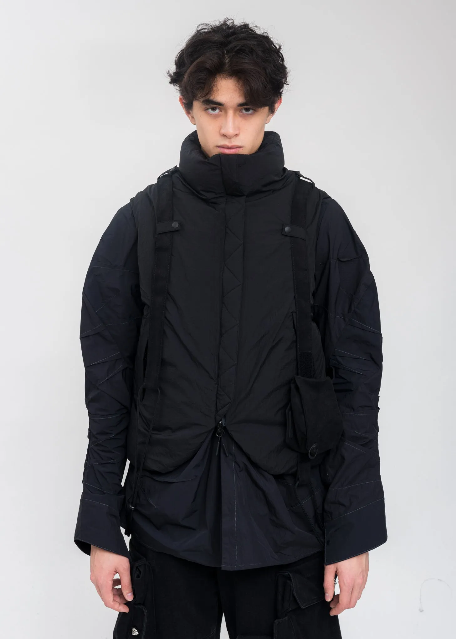 Black Reversible Padded Vest