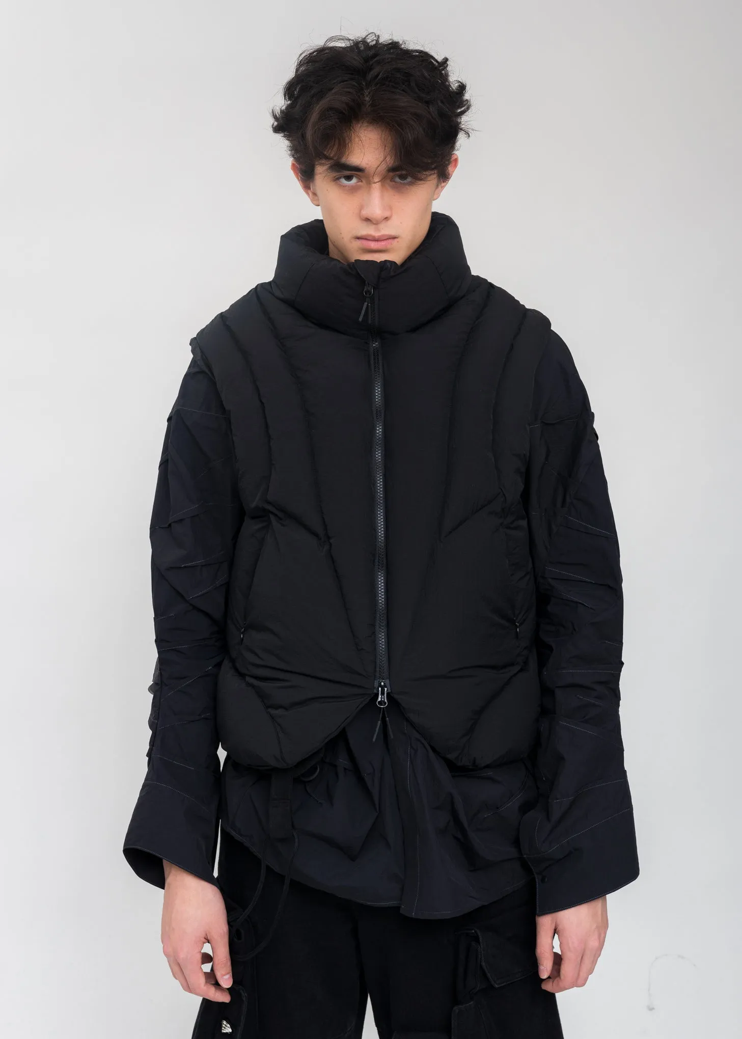 Black Reversible Padded Vest