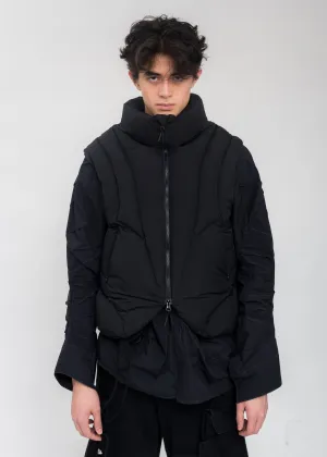 Black Reversible Padded Vest