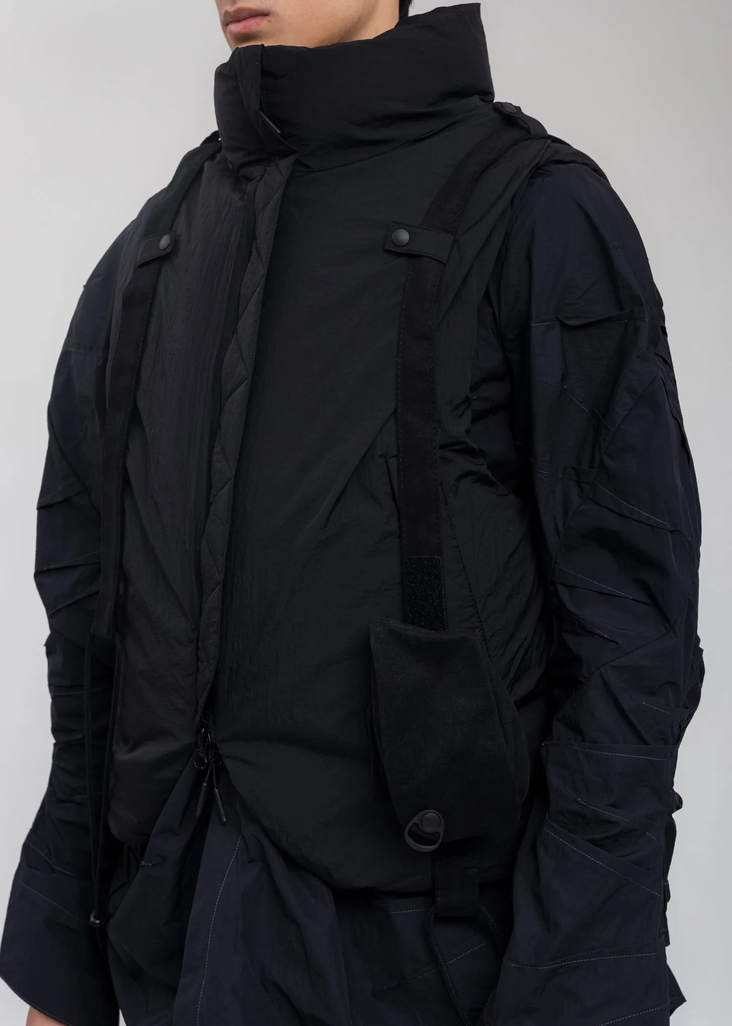 Black Reversible Padded Vest