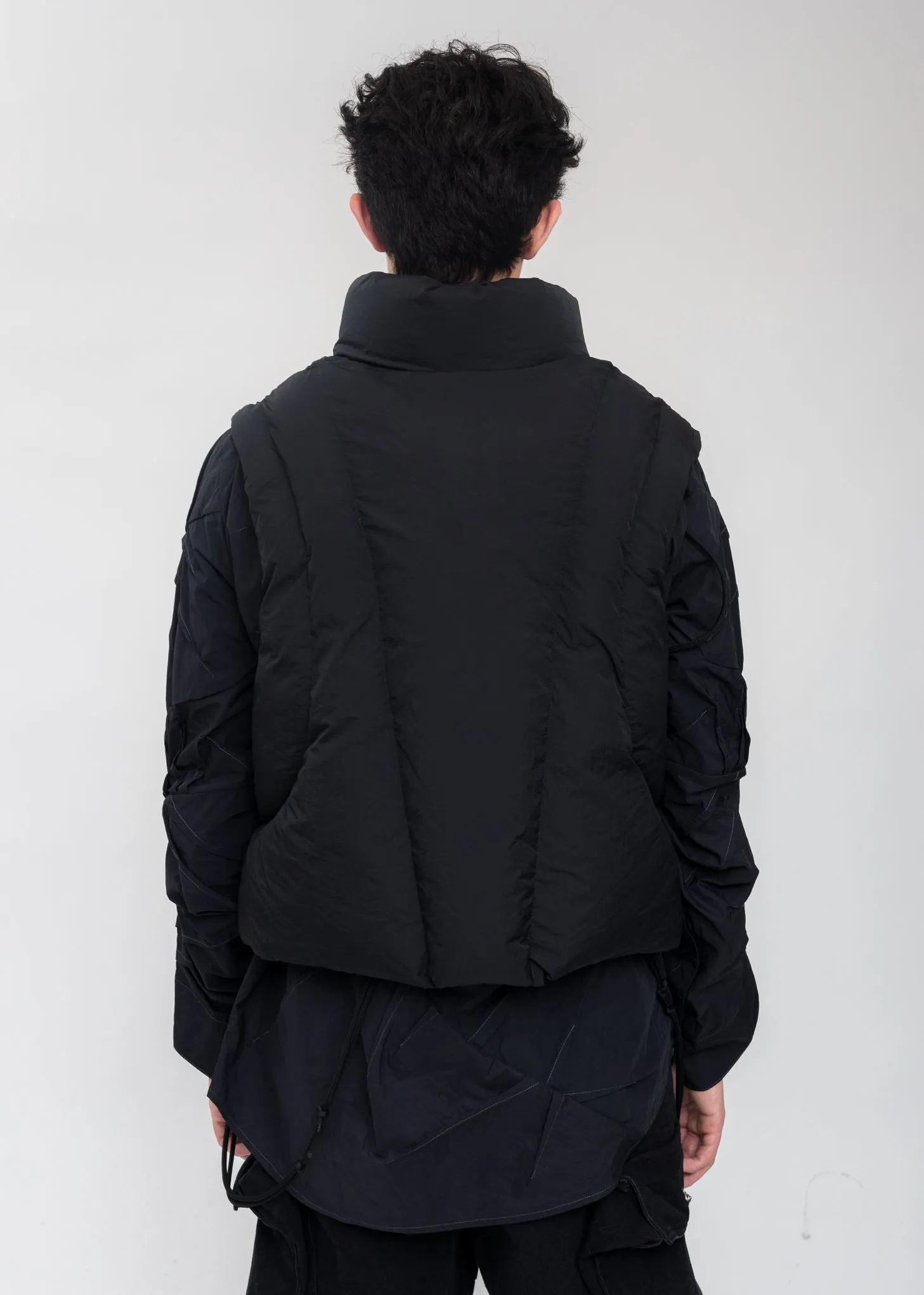 Black Reversible Padded Vest