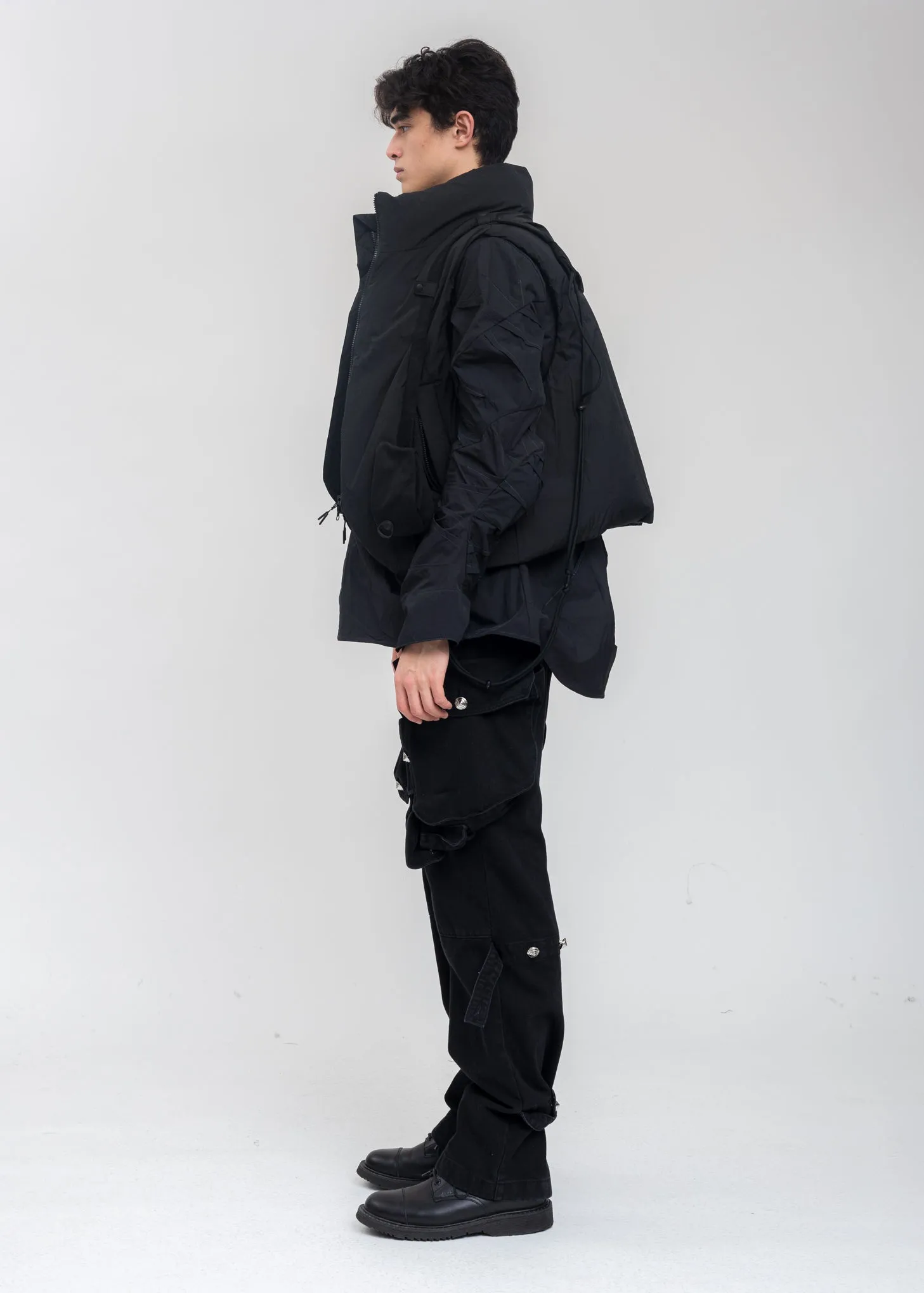 Black Reversible Padded Vest