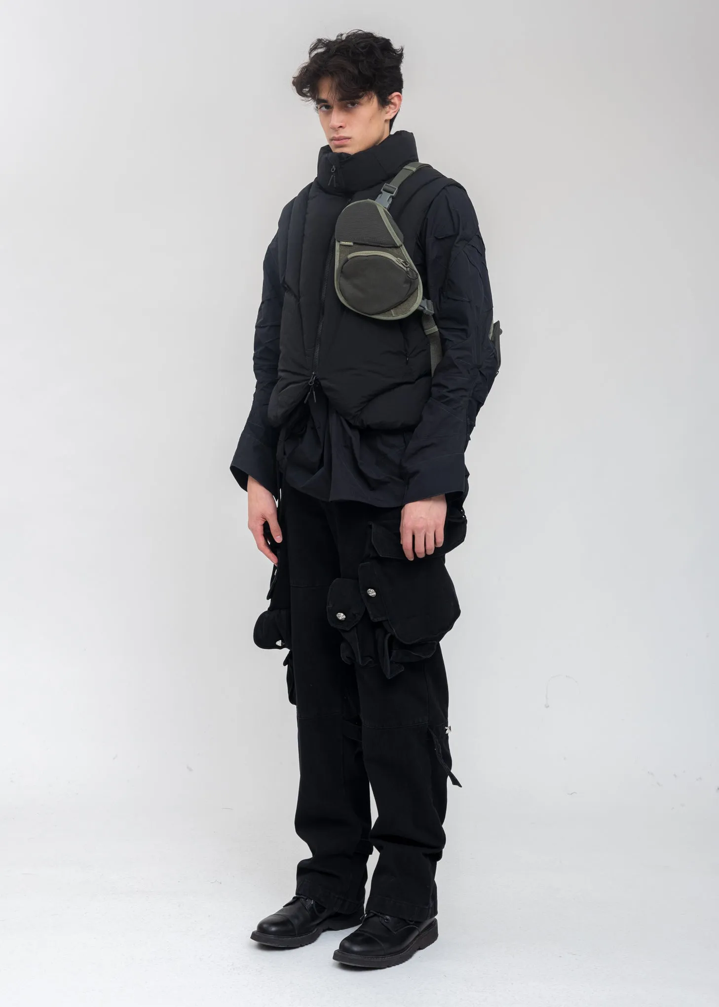 Black Reversible Padded Vest