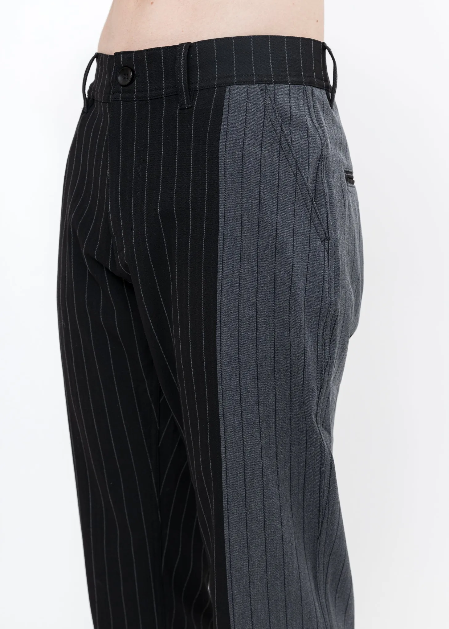 Black Shock Stripe Pants