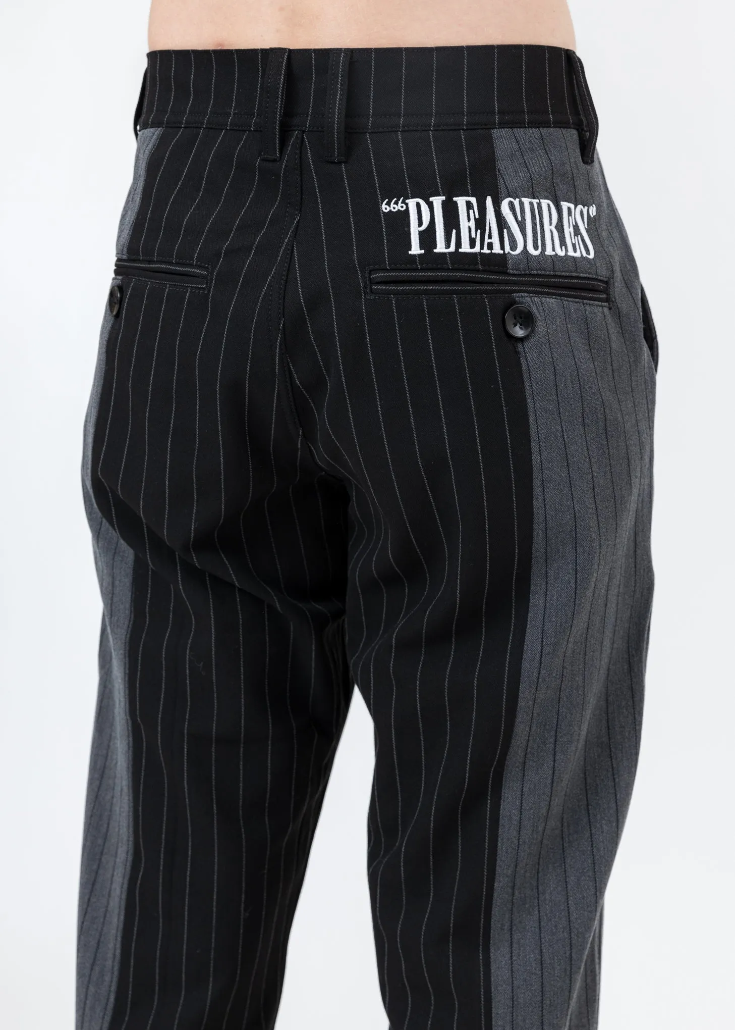 Black Shock Stripe Pants