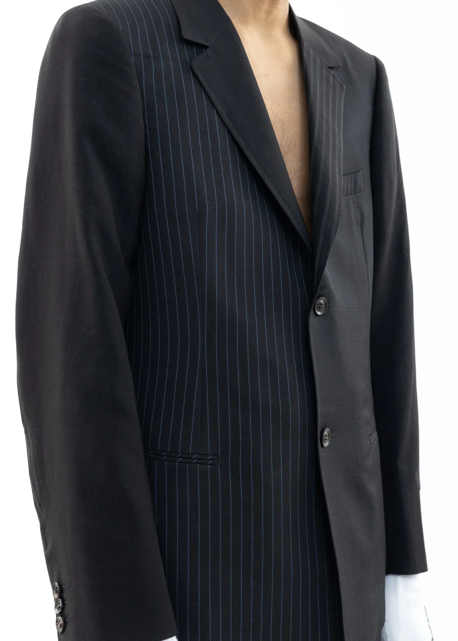Black UPCYCLE OVERDYED TAILORED Jacket