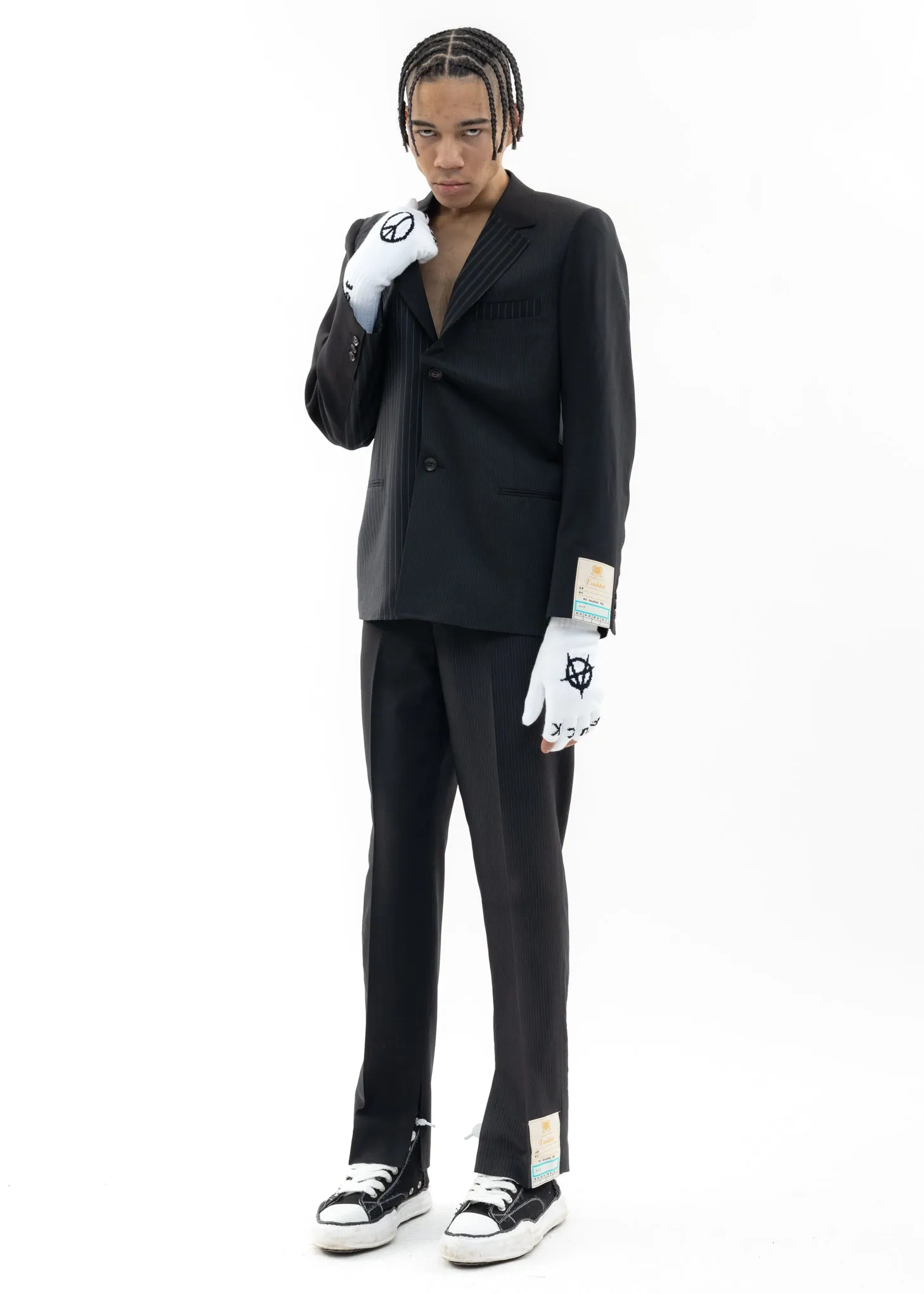 Black UPCYCLE OVERDYED TAILORED Jacket