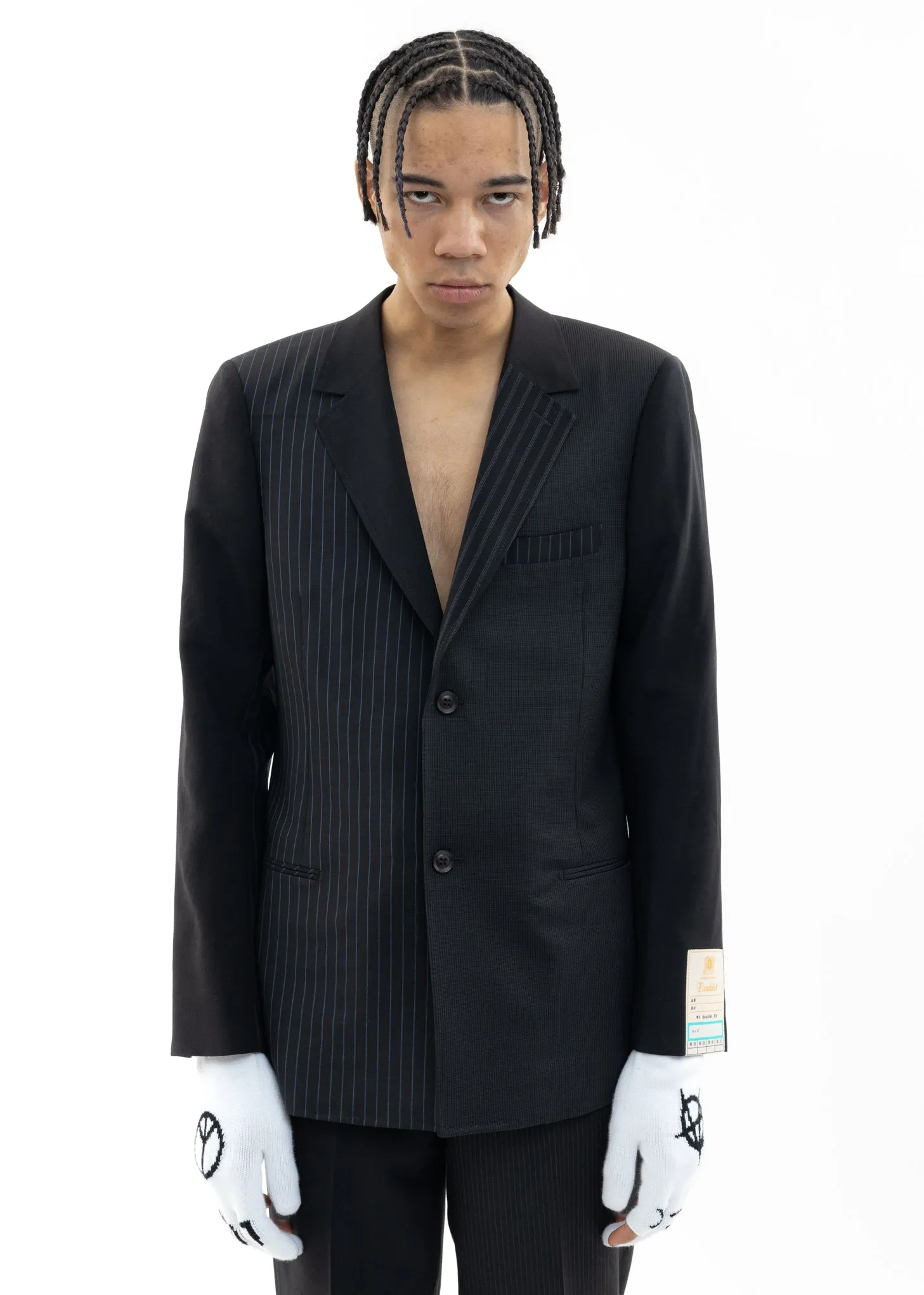 Black UPCYCLE OVERDYED TAILORED Jacket
