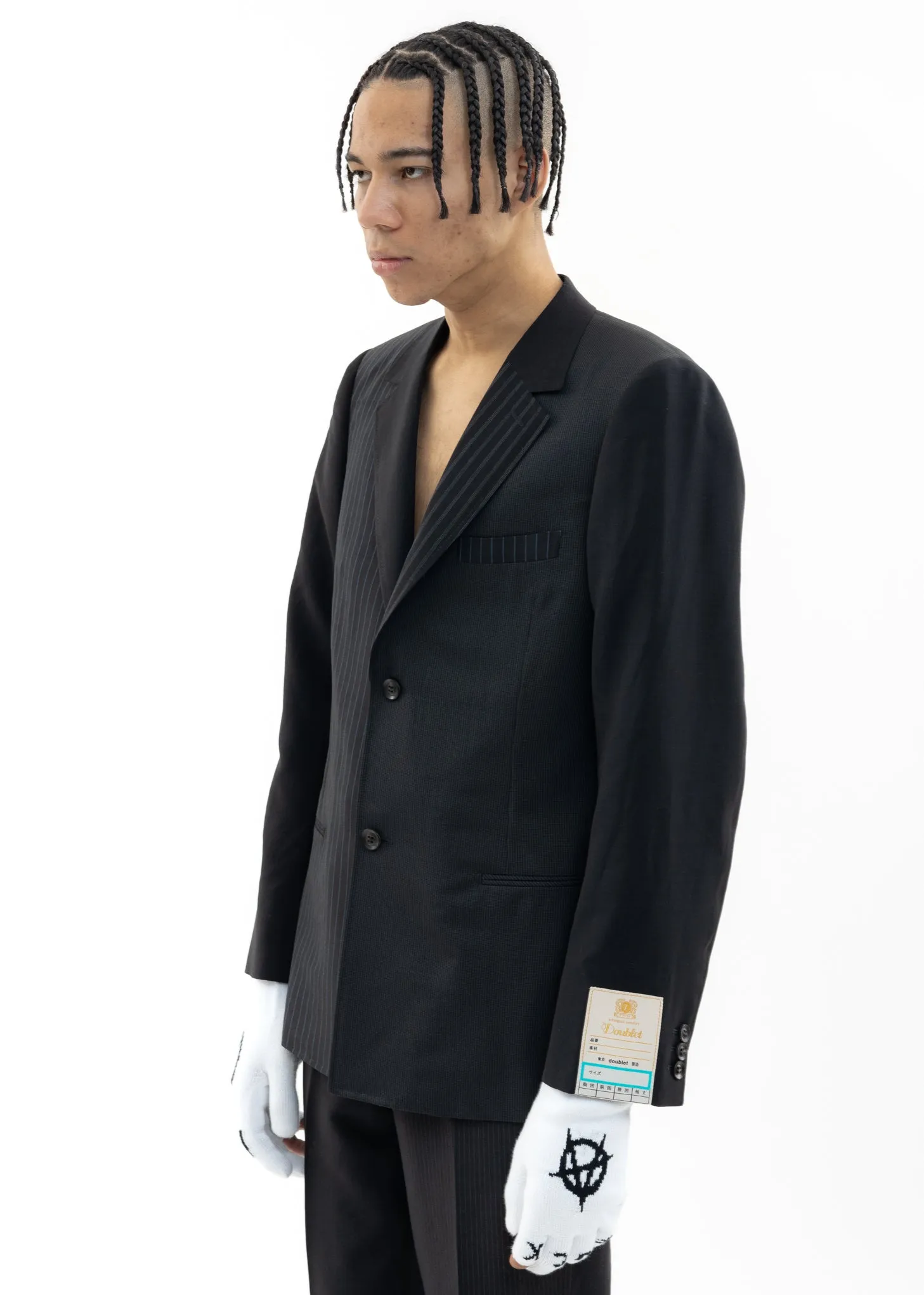 Black UPCYCLE OVERDYED TAILORED Jacket