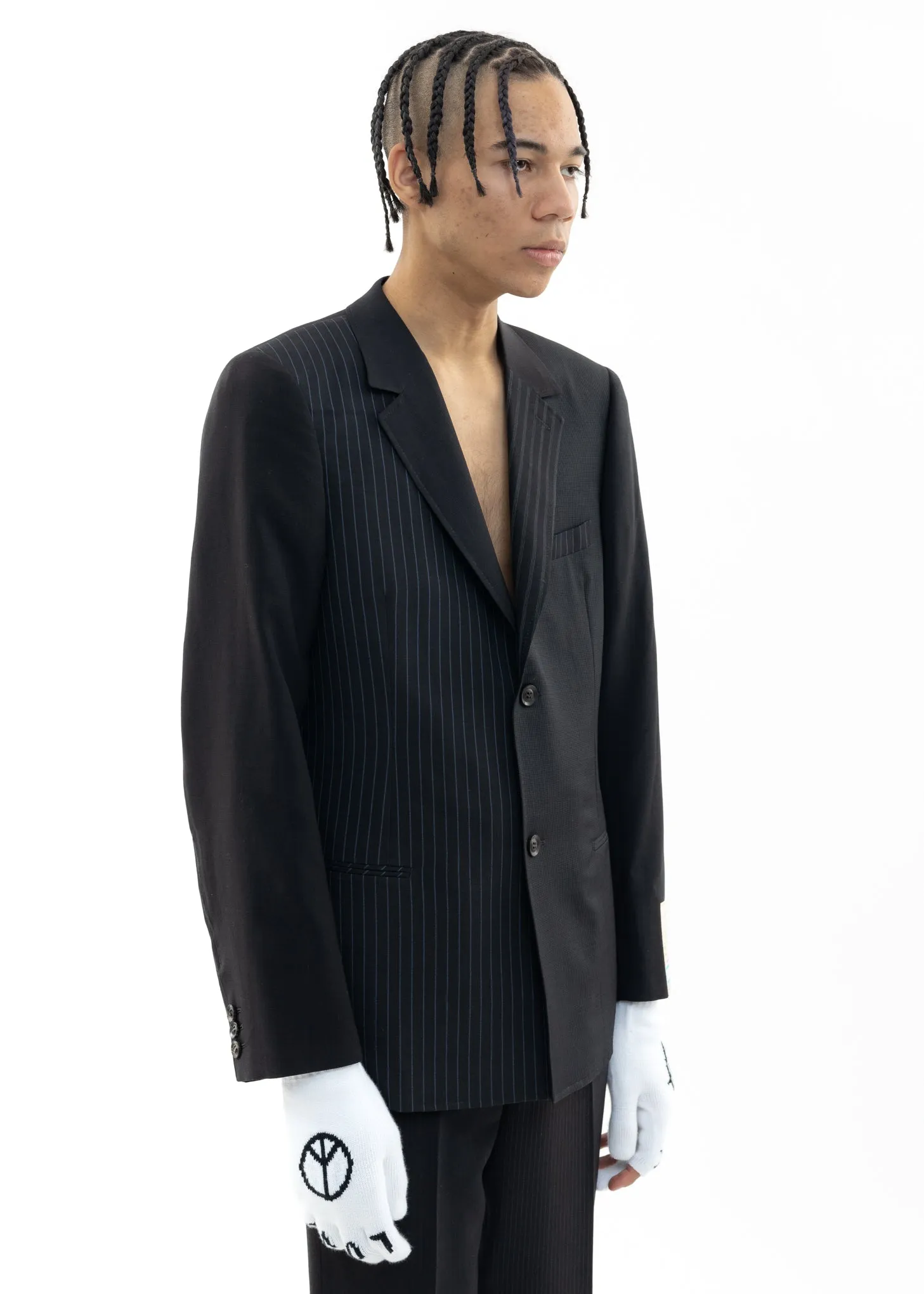 Black UPCYCLE OVERDYED TAILORED Jacket