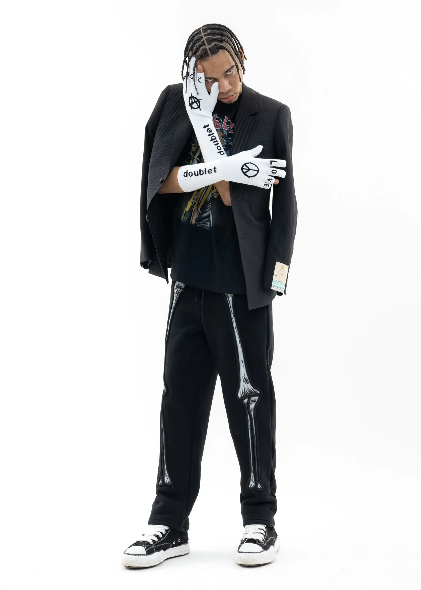 Black UPCYCLE OVERDYED TAILORED Jacket
