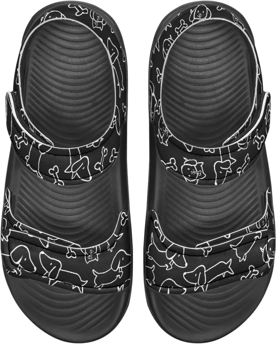 Boys' Fashion Sandals with Cool Print, Non-slip, Hook and Loop Design, for Beach, Park, Water Activities