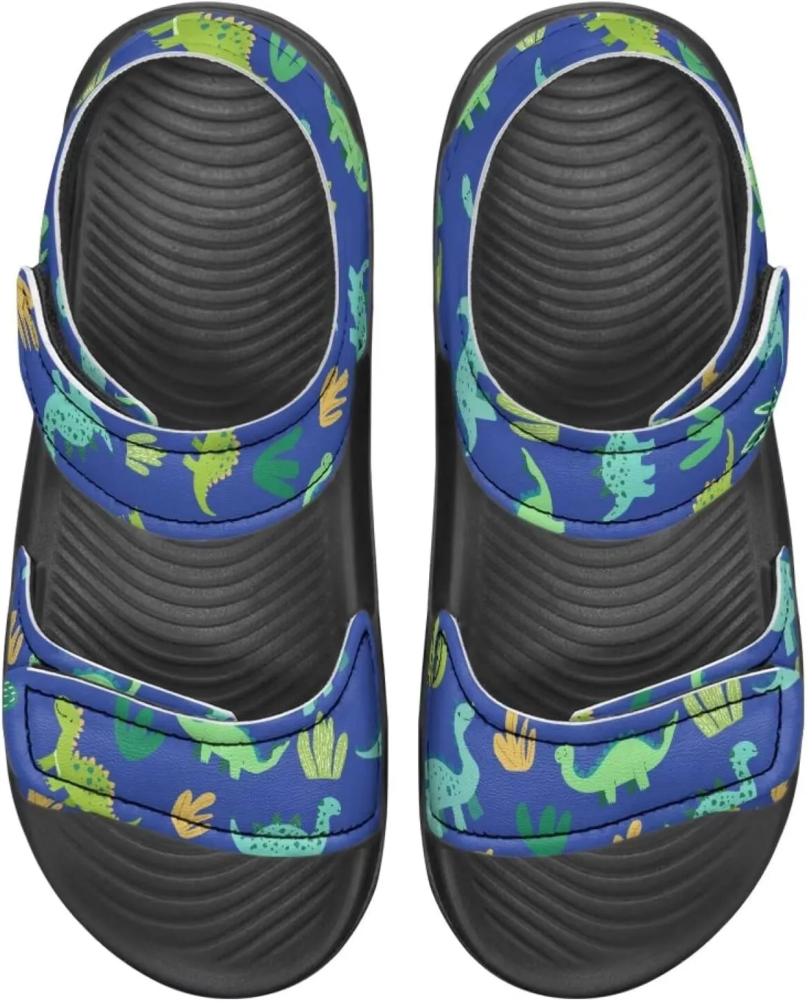 Boys' Fashion Sandals with Cool Print, Non-slip, Hook and Loop Design, for Beach, Park, Water Activities