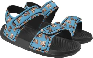 Boys' Fashion Sandals with Cool Print, Non-slip, Hook and Loop Design, for Beach, Park, Water Activities