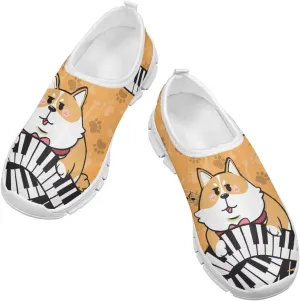 Boys Girls Slip Ons Flat Lightweight Sneakers Walking Casual Loafers Comfortable Art Painted Travel Outdoor Shoes for Big Kids US Size 11-15
