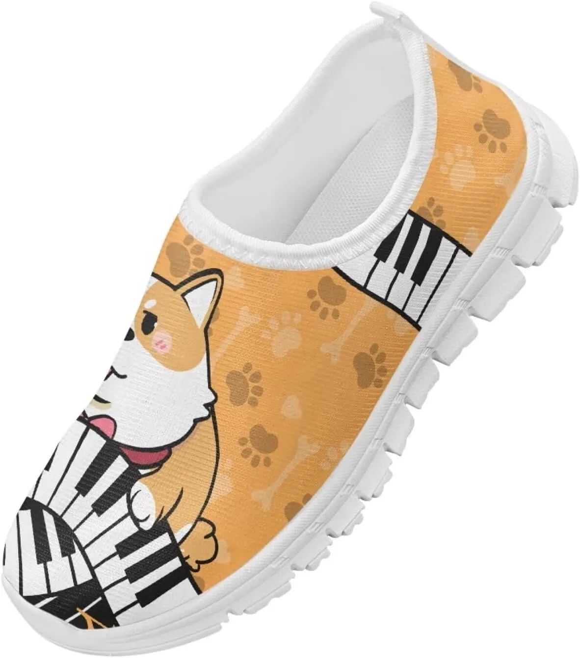 Boys Girls Slip Ons Flat Lightweight Sneakers Walking Casual Loafers Comfortable Art Painted Travel Outdoor Shoes for Big Kids US Size 11-15