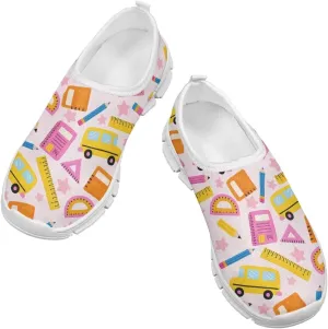 Boys Girls Slip Ons Flat Lightweight Sneakers Walking Casual Loafers Comfortable Art Painted Travel Outdoor Shoes for Big Kids US Size 11-15