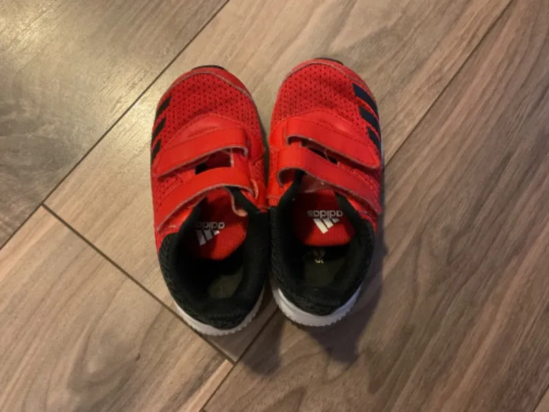 Boys Red Adidas Size 7, Shoes 7 (Walkers:12-24 mth)