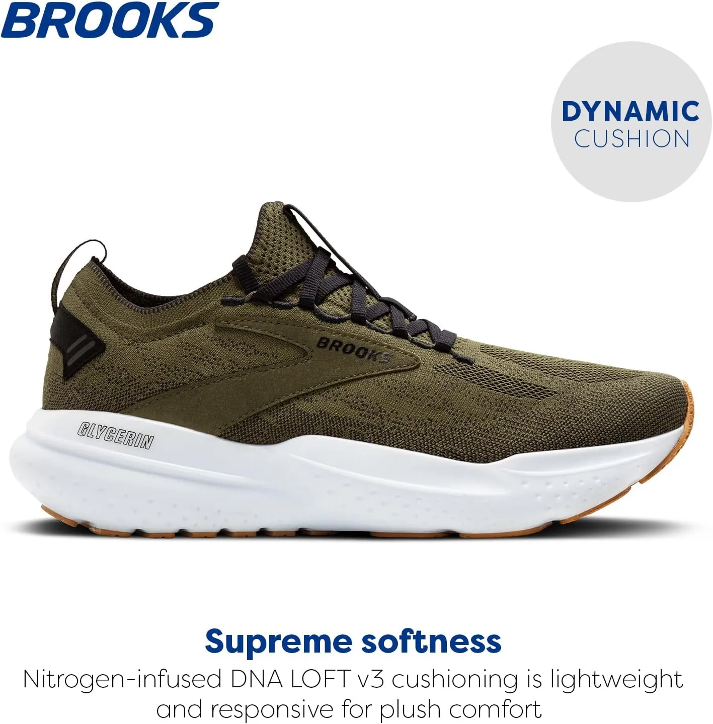 Brooks Mens Glycerin Stealthfit 21 Neutral Running Shoe