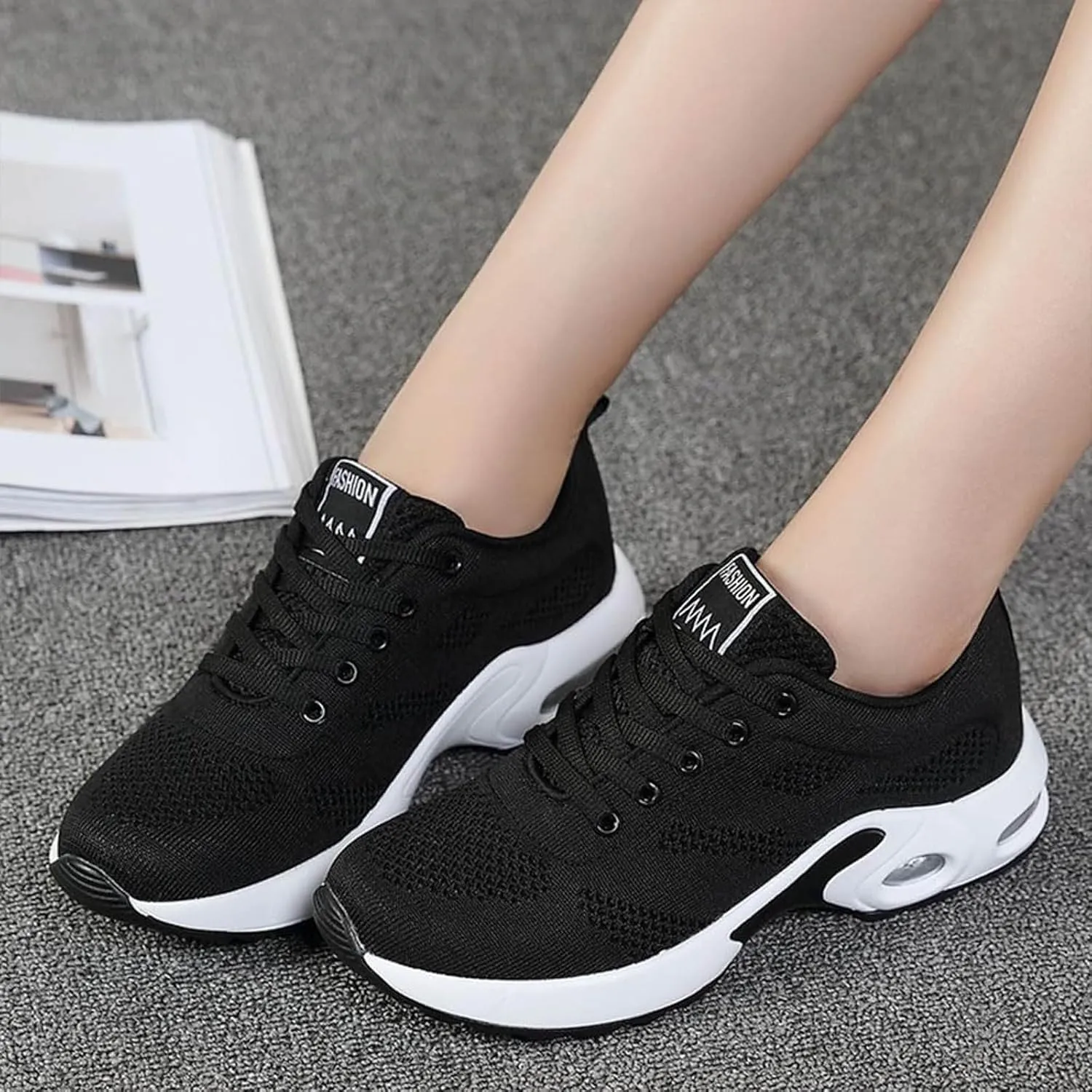 Cathalem Womens Orthopedic Sneakers Lightweight Tennis Walking Shoes Mesh Breathable Gym Work Sneakers Gym Shoes Women