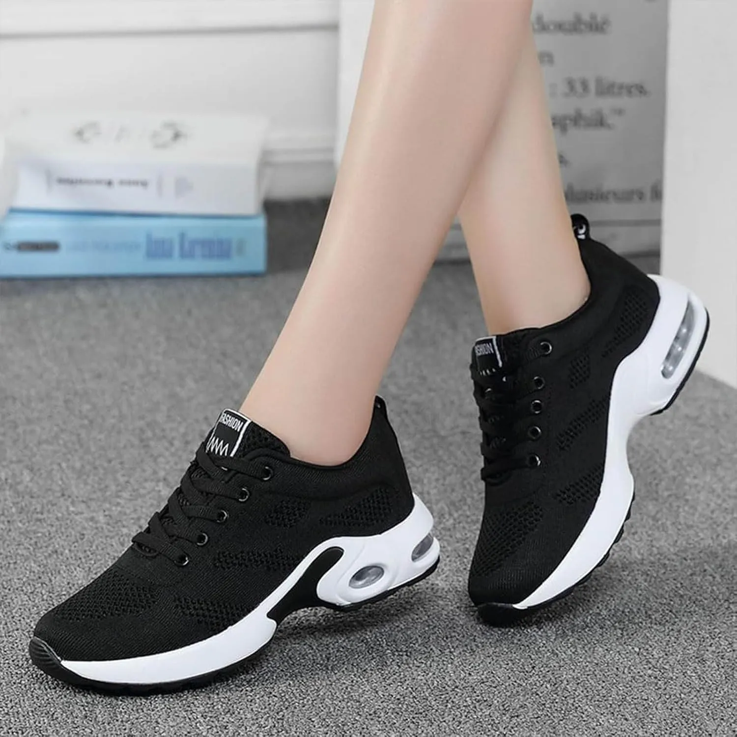 Cathalem Womens Orthopedic Sneakers Lightweight Tennis Walking Shoes Mesh Breathable Gym Work Sneakers Gym Shoes Women