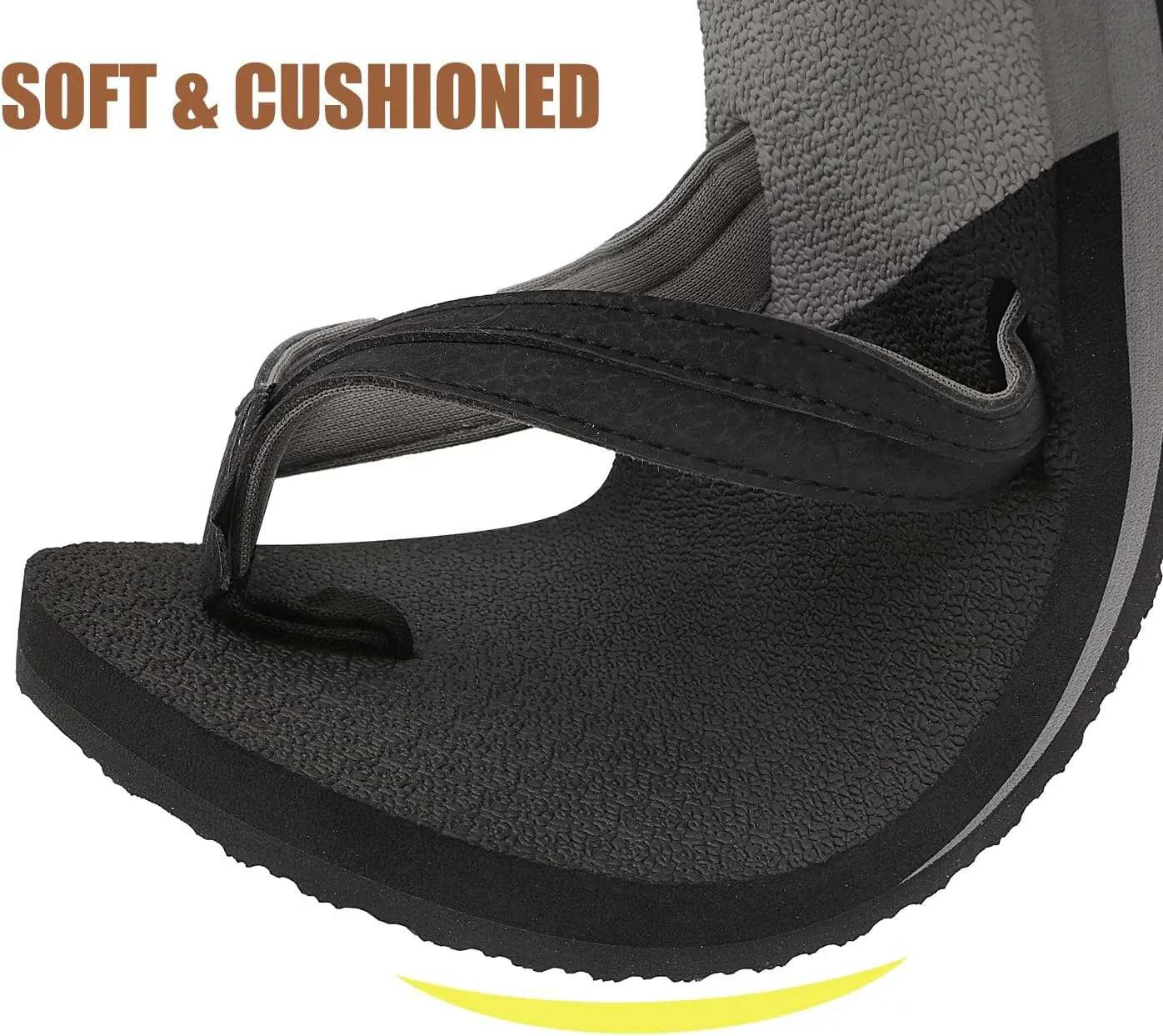 ChayChax Womens Two-Tone Flip Flops with Arch Support Comfort Beach Thong Sandals Indoor Outdoor