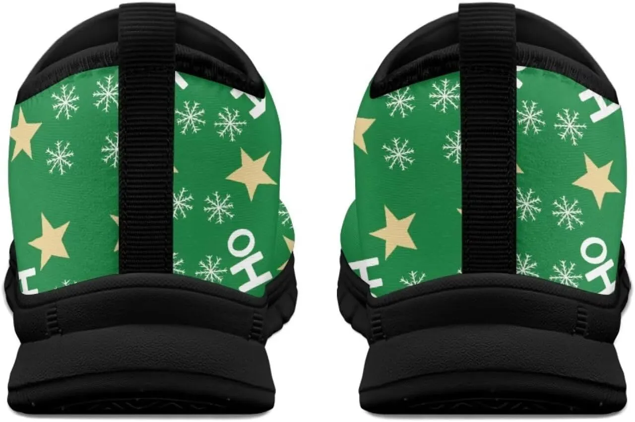 Christmas Sneakers for Women Casual Comfortable Lightweight Low-Top Slip-On Sneakers Breathable Outdoor Sport Walking Shoes for Teen Girls US 5.5-11.5