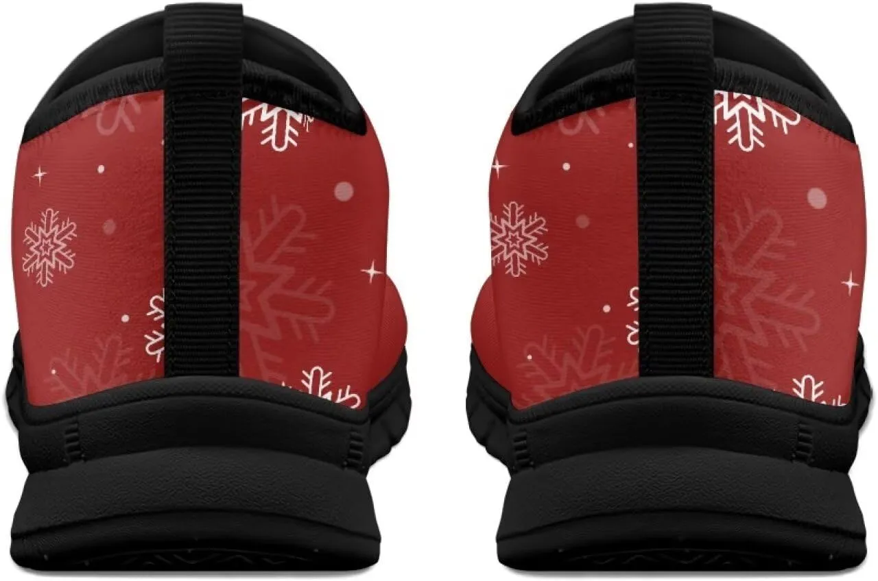Christmas Sneakers for Women Casual Comfortable Lightweight Low-Top Slip-On Sneakers Breathable Outdoor Sport Walking Shoes for Teen Girls US 5.5-11.5