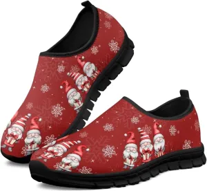 Christmas Sneakers for Women Casual Comfortable Lightweight Low-Top Slip-On Sneakers Breathable Outdoor Sport Walking Shoes for Teen Girls US 5.5-11.5