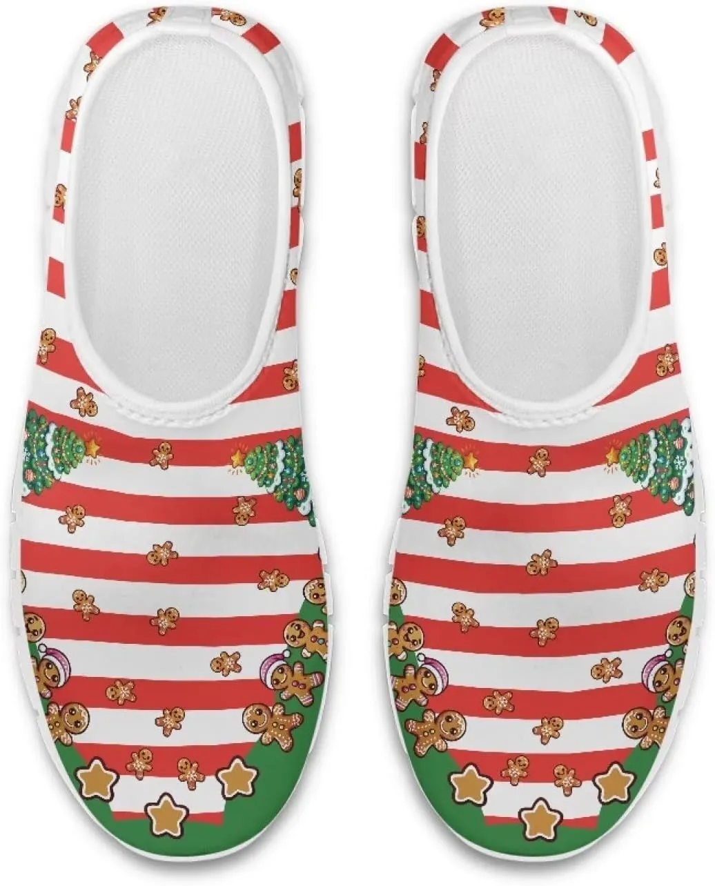 Christmas Sneakers for Women Casual Cozy Low-Top Hands Free Sneakers Anti-Skid Lightweight Walking Shoes for Teen Girls US 5.5-11.5