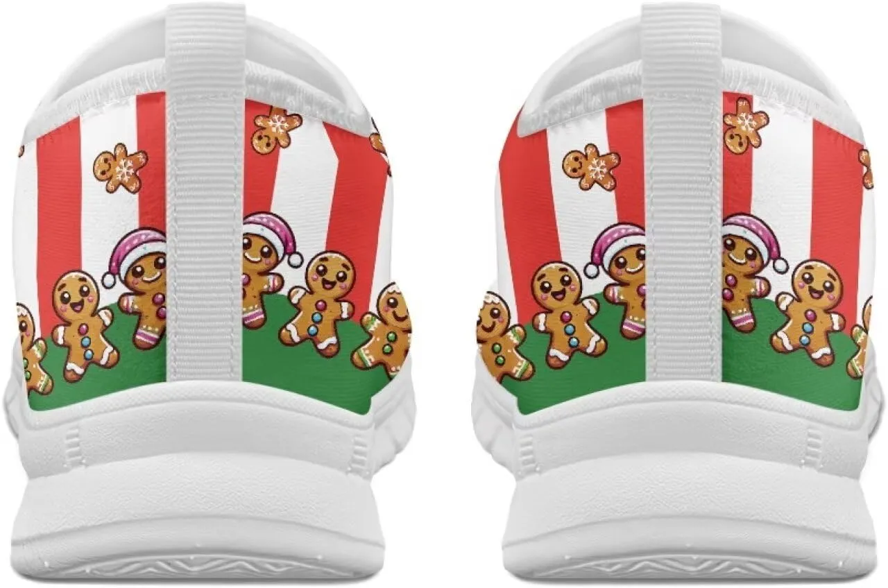 Christmas Sneakers for Women Casual Cozy Low-Top Hands Free Sneakers Anti-Skid Lightweight Walking Shoes for Teen Girls US 5.5-11.5