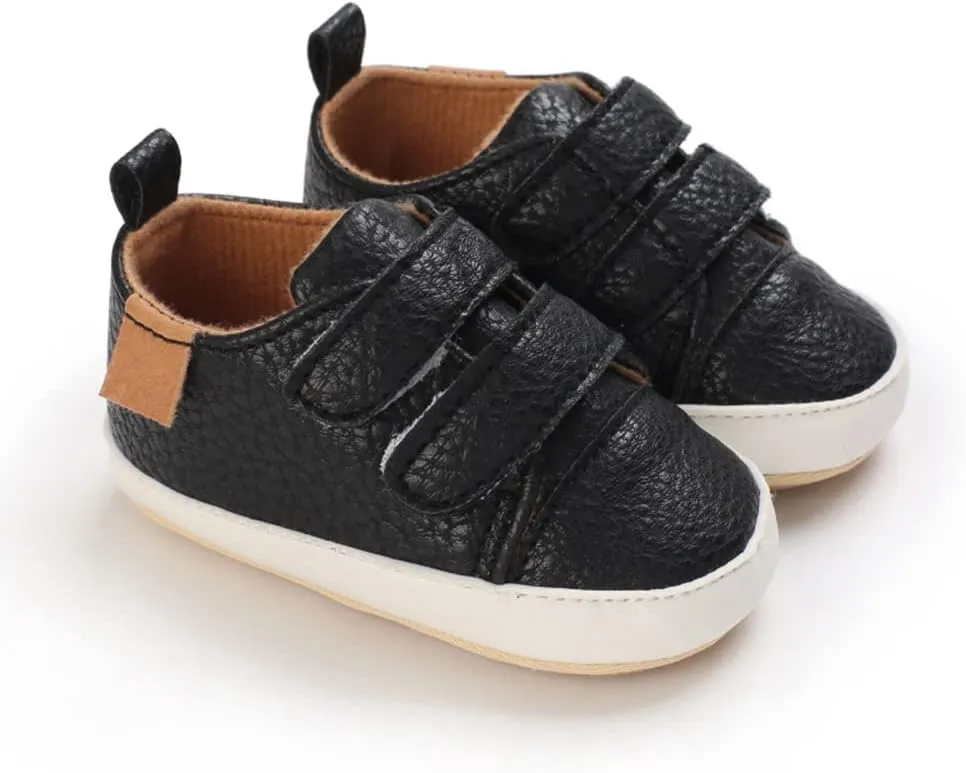 Clowora Baby Boys Girls Shoes Non-Slip Rubber Sole Sneakers Infant First Walking Toddler Crib Shoes Newborn Loafers Flats.