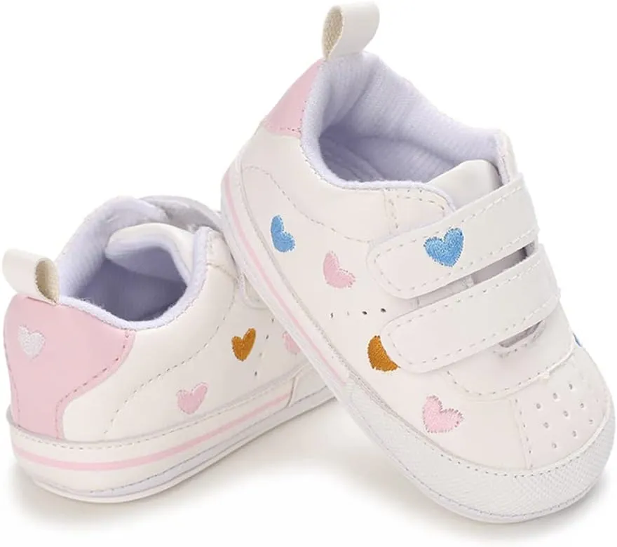 Clowora Baby Boys Girls Shoes Non-Slip Rubber Sole Sneakers Infant First Walking Toddler Crib Shoes Newborn Loafers Flats.