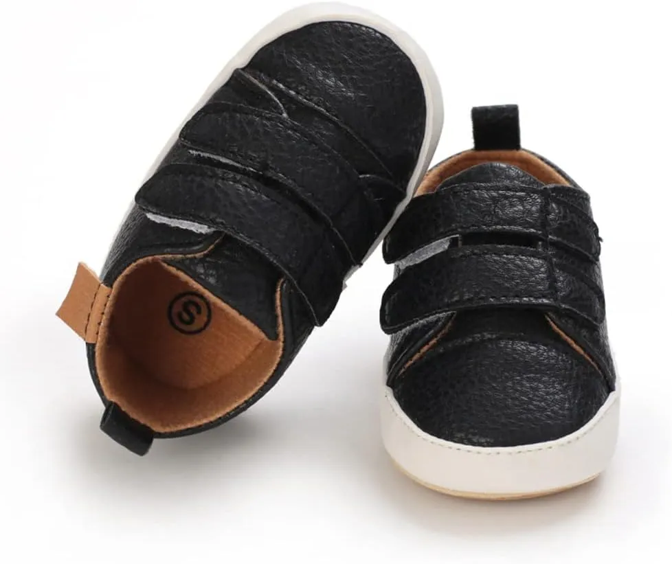 Clowora Baby Boys Girls Shoes Non-Slip Rubber Sole Sneakers Infant First Walking Toddler Crib Shoes Newborn Loafers Flats.
