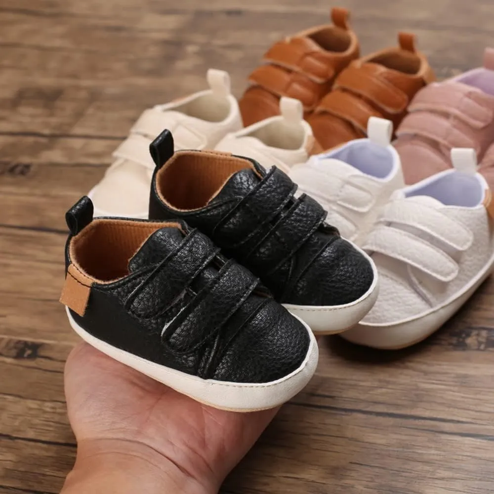 Clowora Baby Boys Girls Shoes Non-Slip Rubber Sole Sneakers Infant First Walking Toddler Crib Shoes Newborn Loafers Flats.