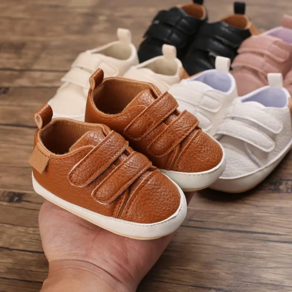 Clowora Baby Boys Girls Shoes Non-Slip Rubber Sole Sneakers Infant First Walking Toddler Crib Shoes Newborn Loafers Flats.