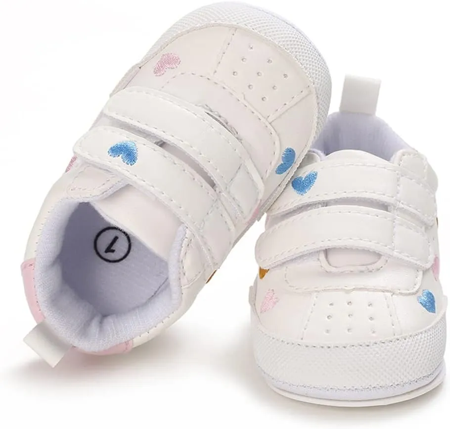 Clowora Baby Boys Girls Shoes Non-Slip Rubber Sole Sneakers Infant First Walking Toddler Crib Shoes Newborn Loafers Flats.
