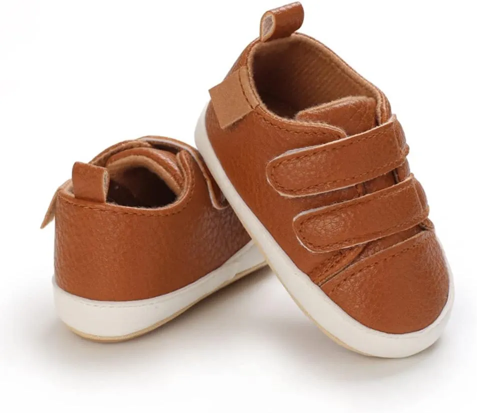 Clowora Baby Boys Girls Shoes Non-Slip Rubber Sole Sneakers Infant First Walking Toddler Crib Shoes Newborn Loafers Flats.