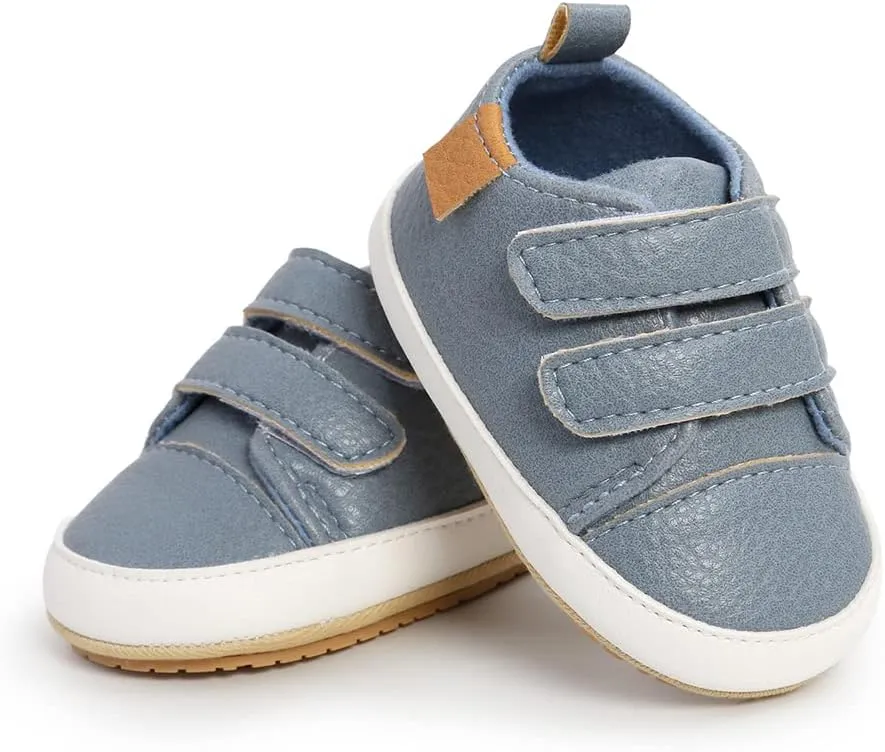 Clowora Baby Boys Girls Shoes Non-Slip Rubber Sole Sneakers Infant First Walking Toddler Crib Shoes Newborn Loafers Flats.