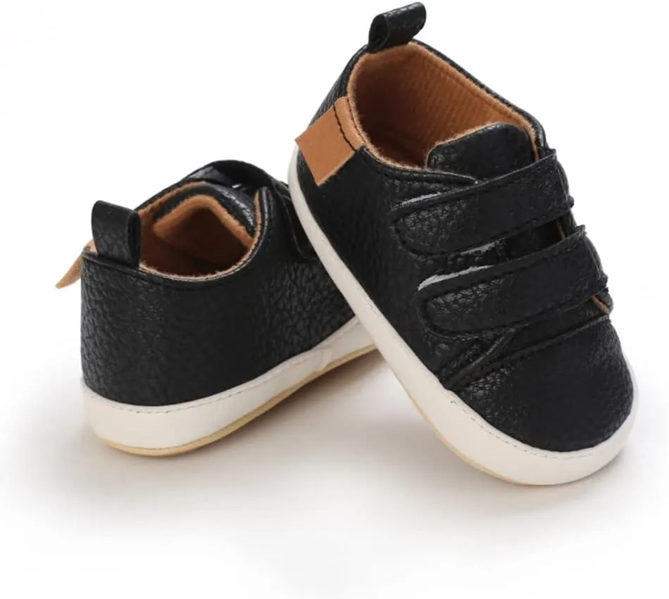 Clowora Baby Boys Girls Shoes Non-Slip Rubber Sole Sneakers Infant First Walking Toddler Crib Shoes Newborn Loafers Flats.