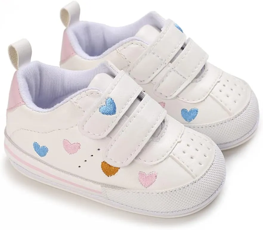 Clowora Baby Boys Girls Shoes Non-Slip Rubber Sole Sneakers Infant First Walking Toddler Crib Shoes Newborn Loafers Flats.