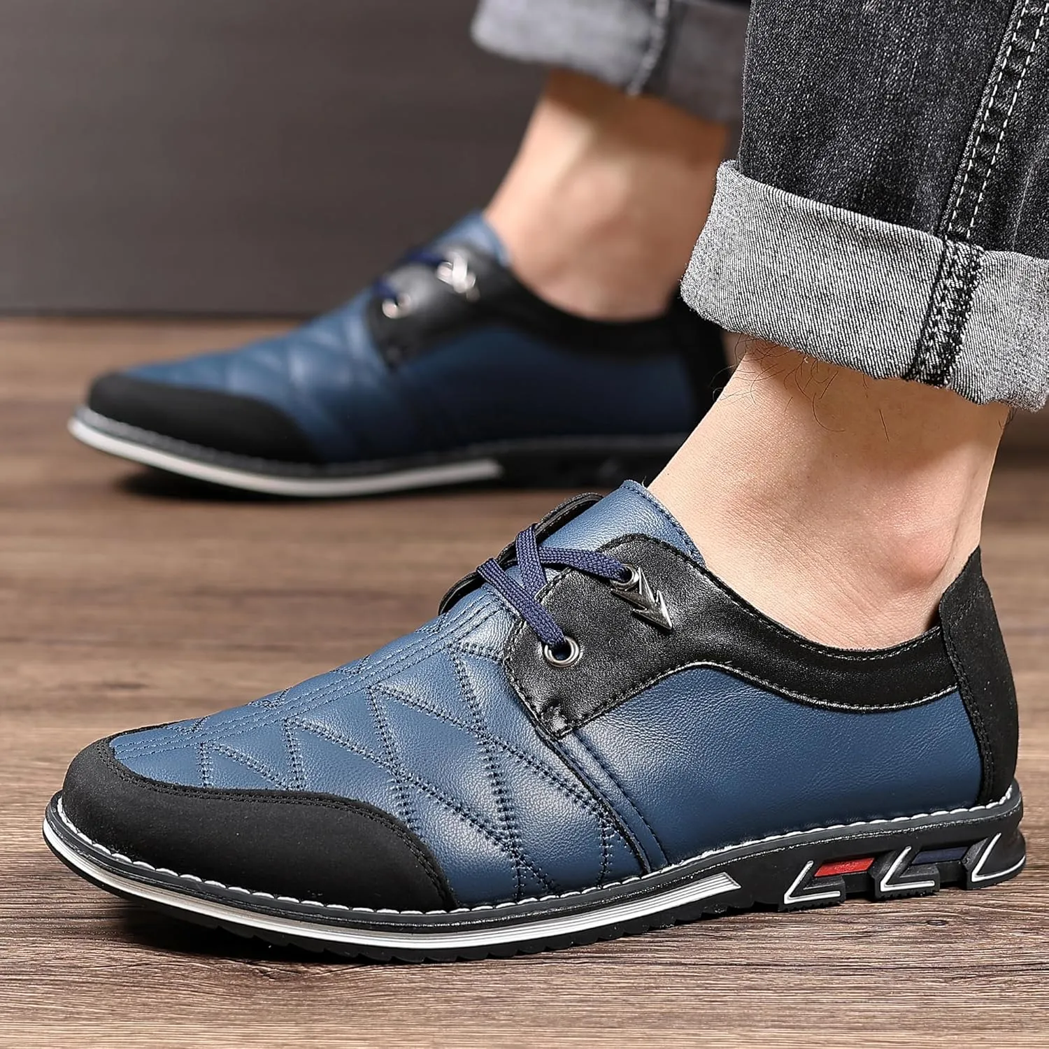 COSIDRAM Mens Casual Shoes Fashion Sneakers Dress Shoes for Men Walking Shoes Business Office Comfort Loafers