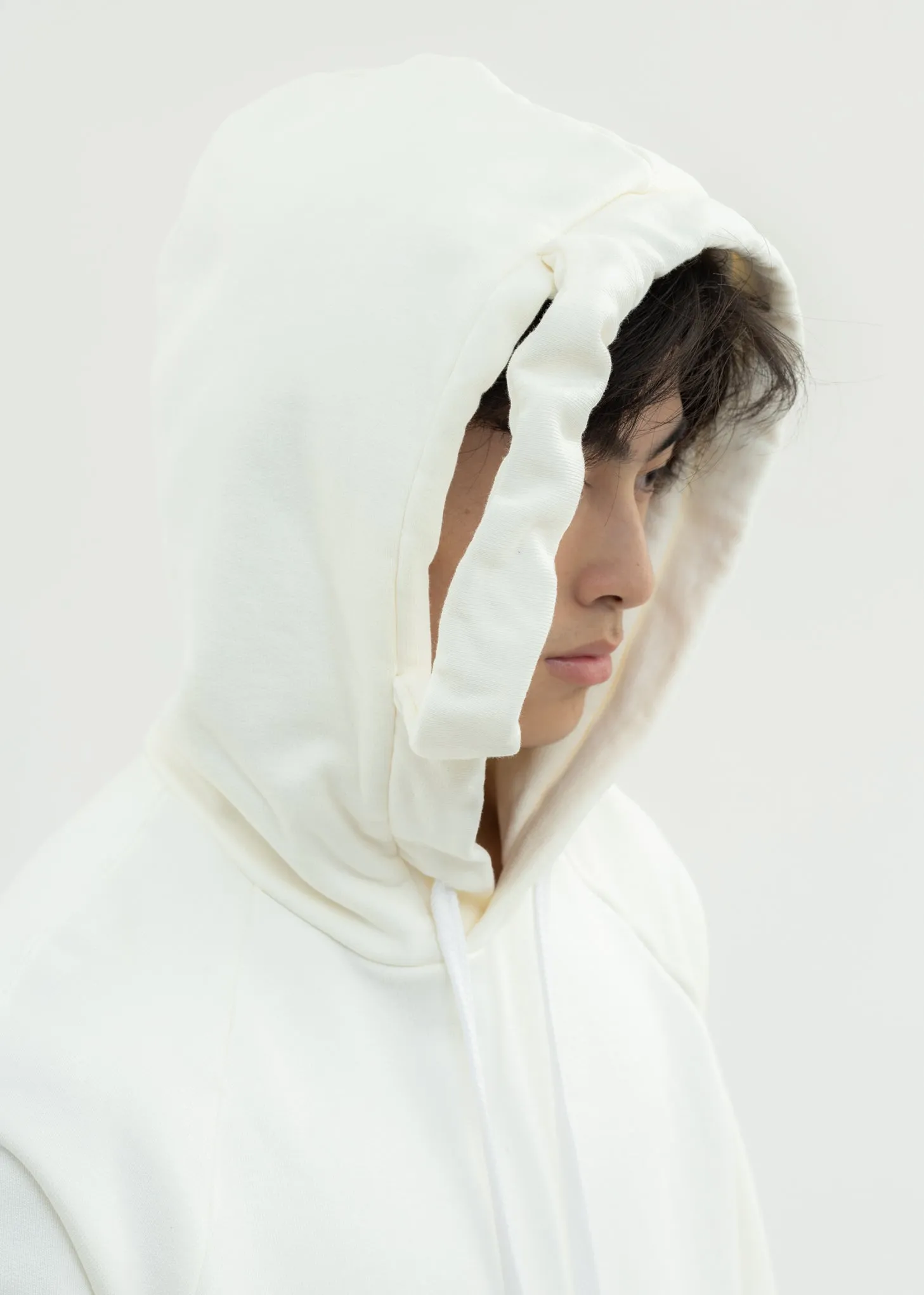 Cream Hoodie With Print