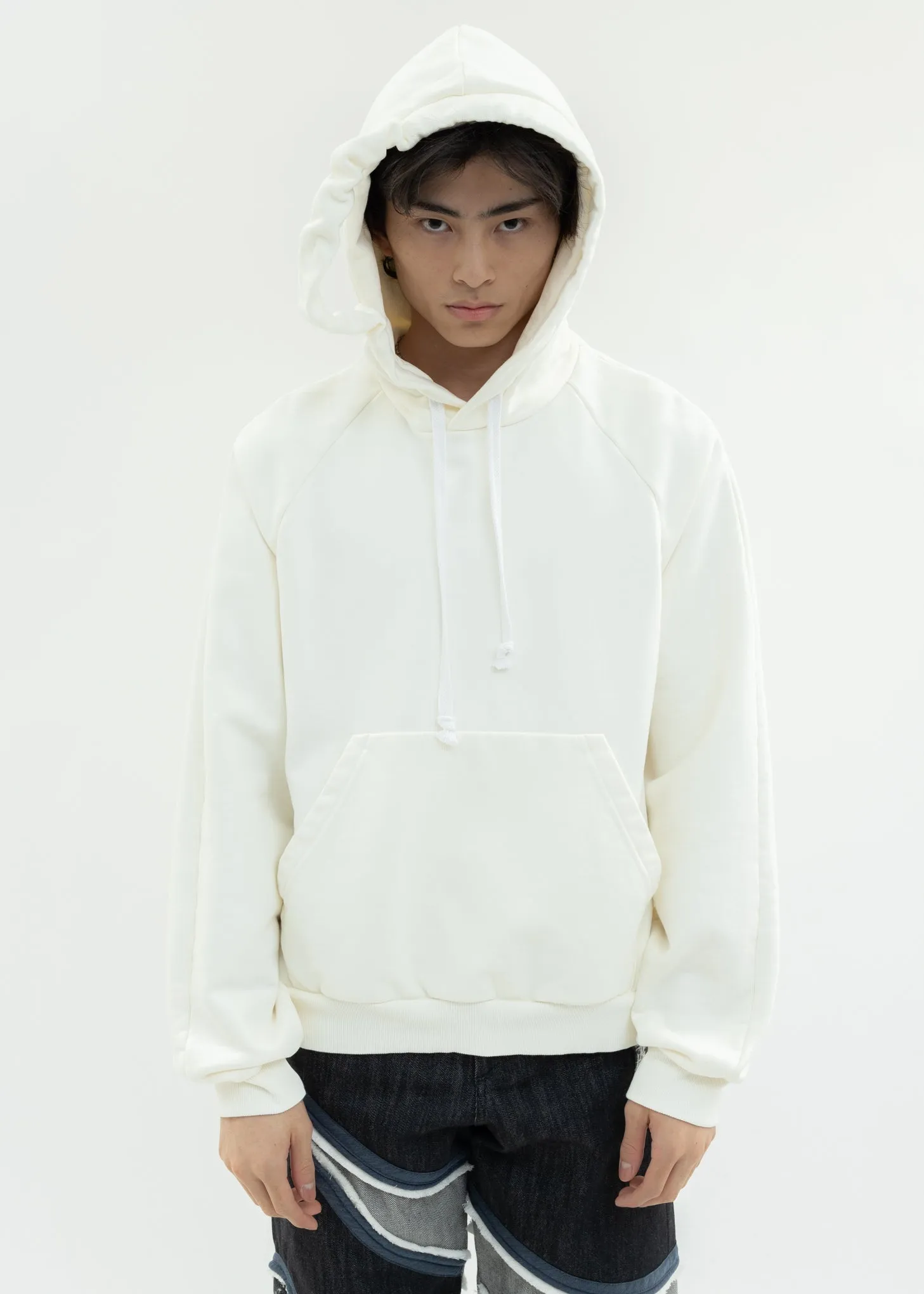 Cream Hoodie With Print