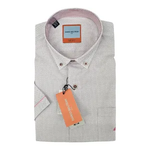 Dario Beltran Barbalo 641 Pink Patterned Short Sleeve Shirt