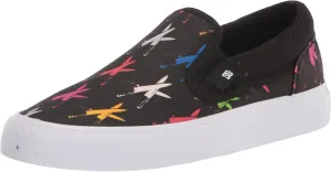 DC Men's AW Manual Slip-on Skate Shoe, Black Graphic, 8.5
