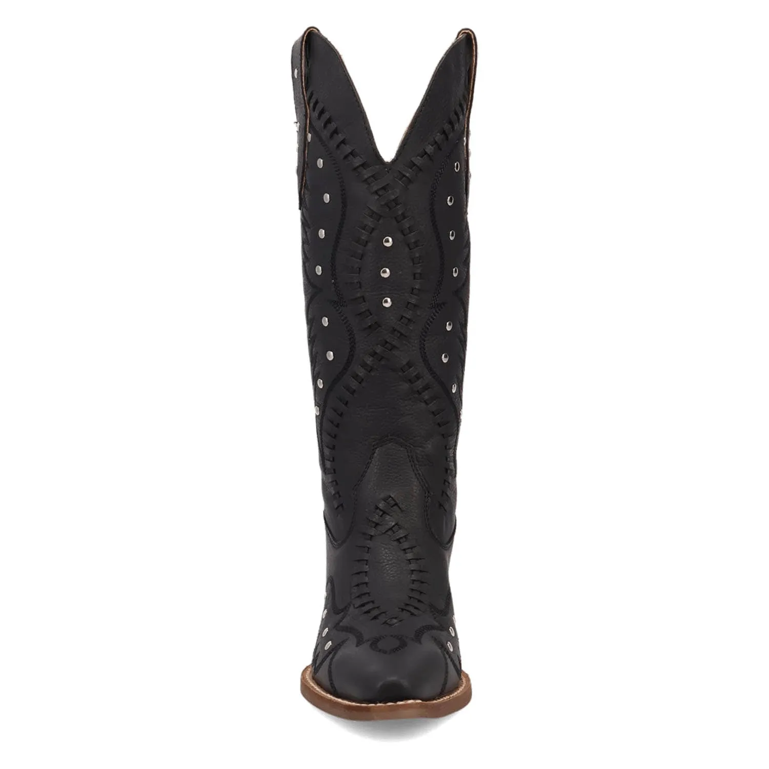 Dingo Womens Pretty N Pink Black Leather Cowboy Boots