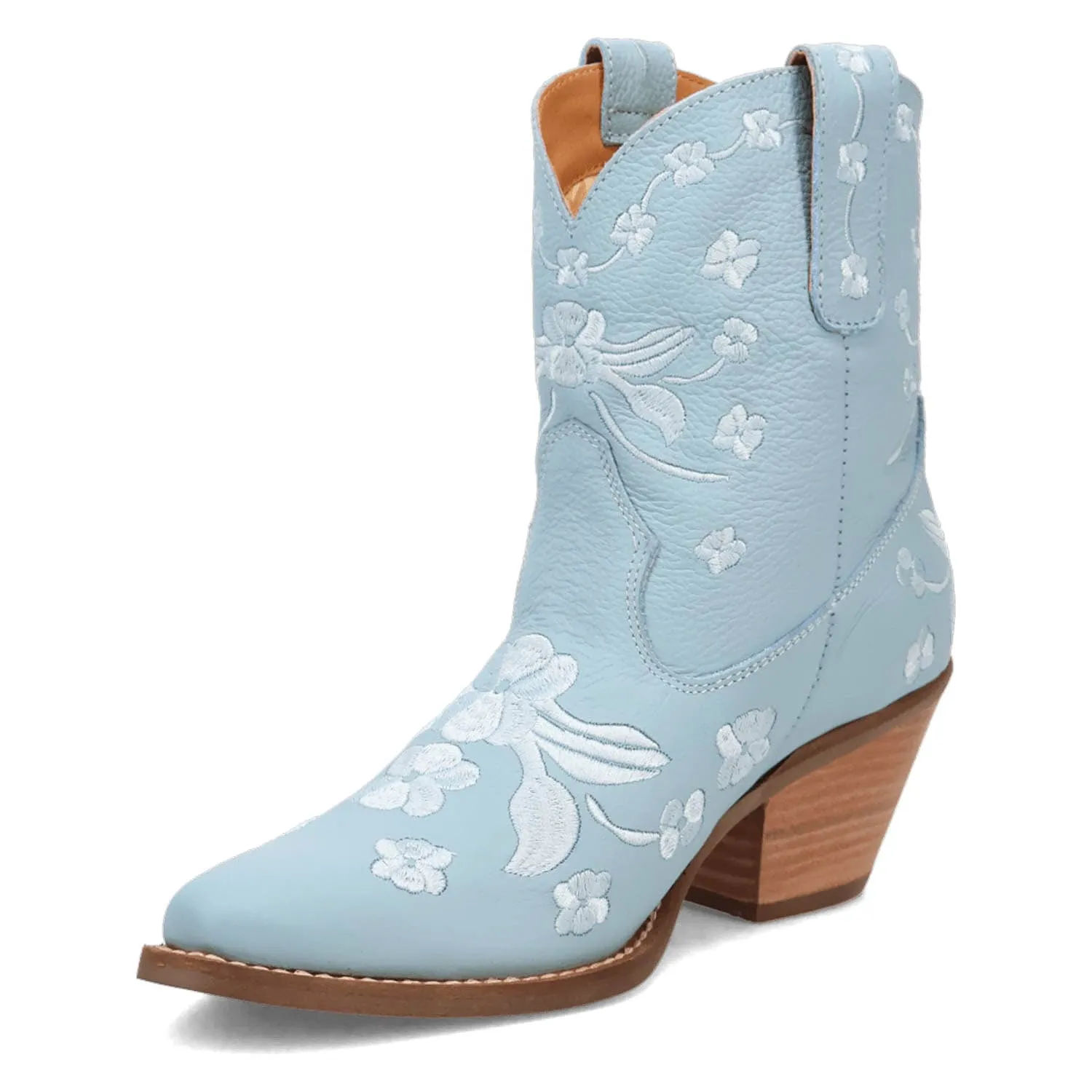 Dingo Womens Sweetheartie Blue Leather Cowboy Boots