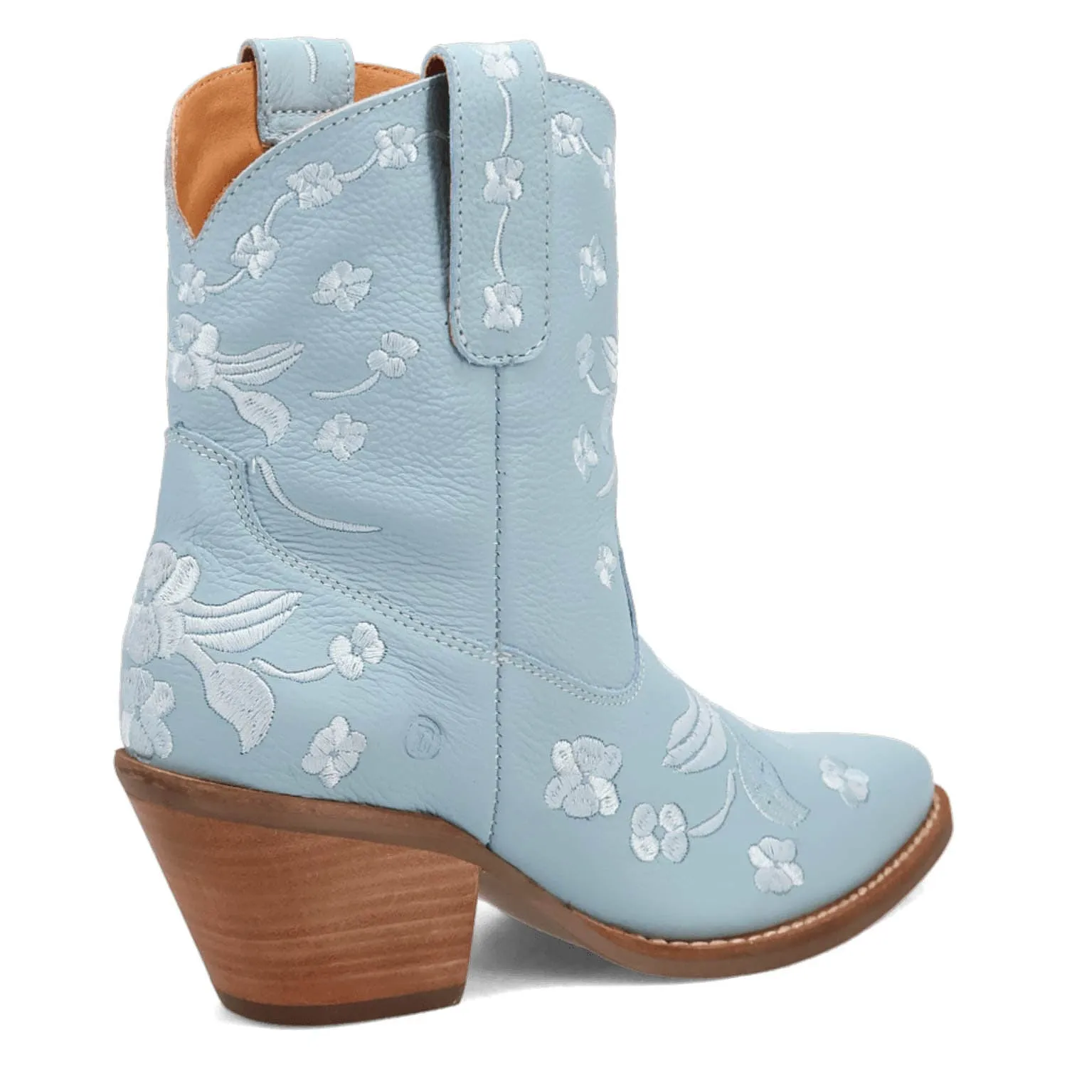 Dingo Womens Sweetheartie Blue Leather Cowboy Boots